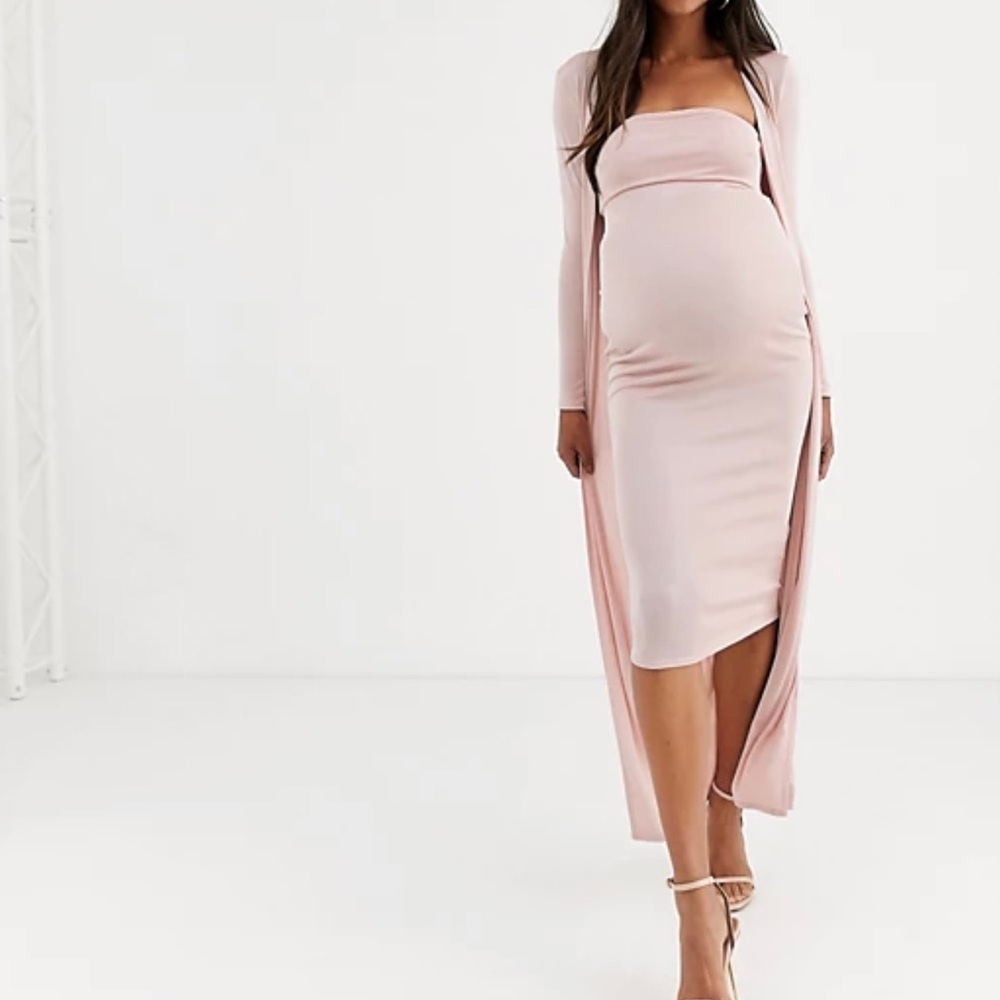 ASOS maternity dress and duster